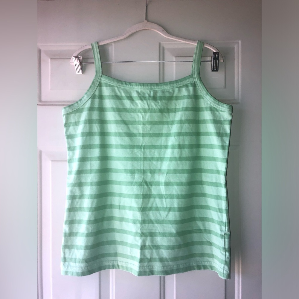Columbia green striped tank top size XL